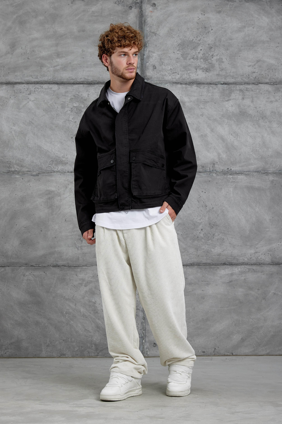 Siyah 251 Yıkamalı Oversize Ceket