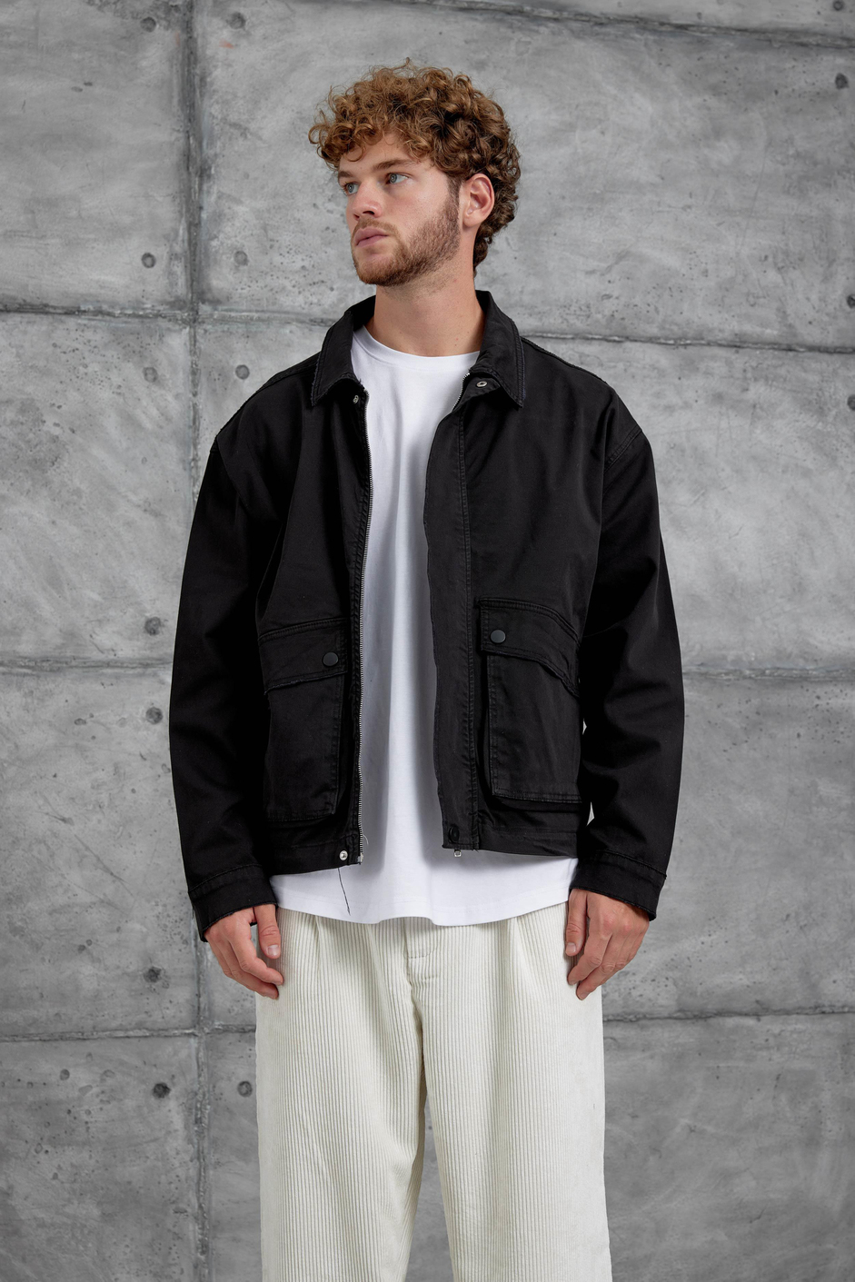 Siyah 251 Yıkamalı Oversize Ceket