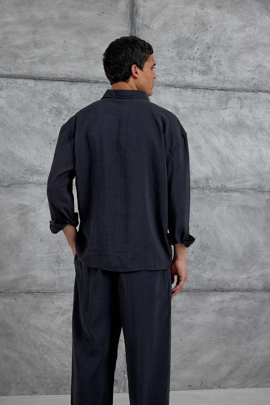 Siyah 512 Modal Kumaş Oversize Takım Alt Üst