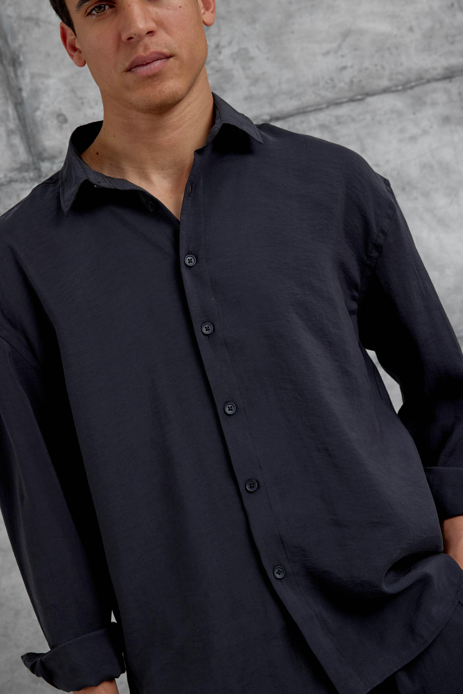 Siyah 512 Modal Kumaş Oversize Takım Alt Üst