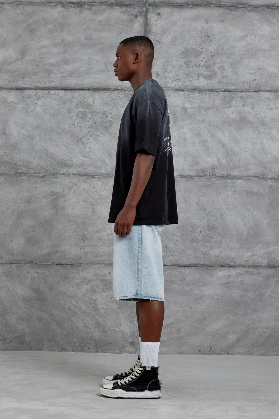 Siyah 7 Numara Oversize Tshirt