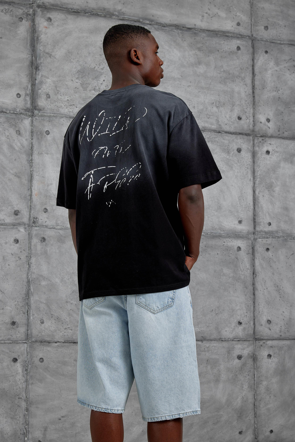 Siyah 7 Numara Oversize Tshirt