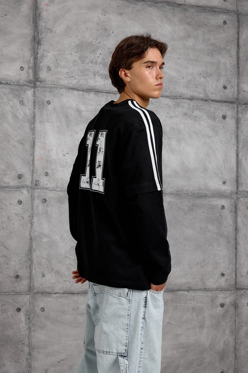 Siyah ARKA 11 BASKI SWEATSHIRT