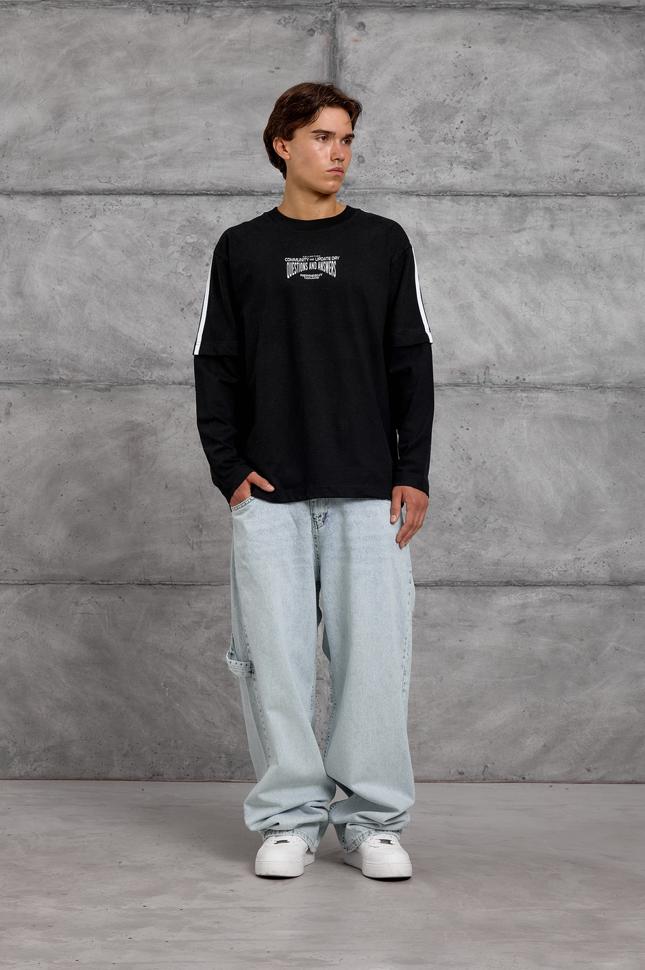 Siyah ARKA 11 BASKI SWEATSHIRT