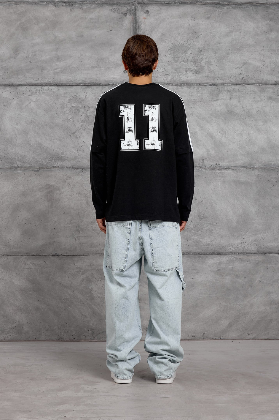 Siyah ARKA 11 BASKI SWEATSHIRT