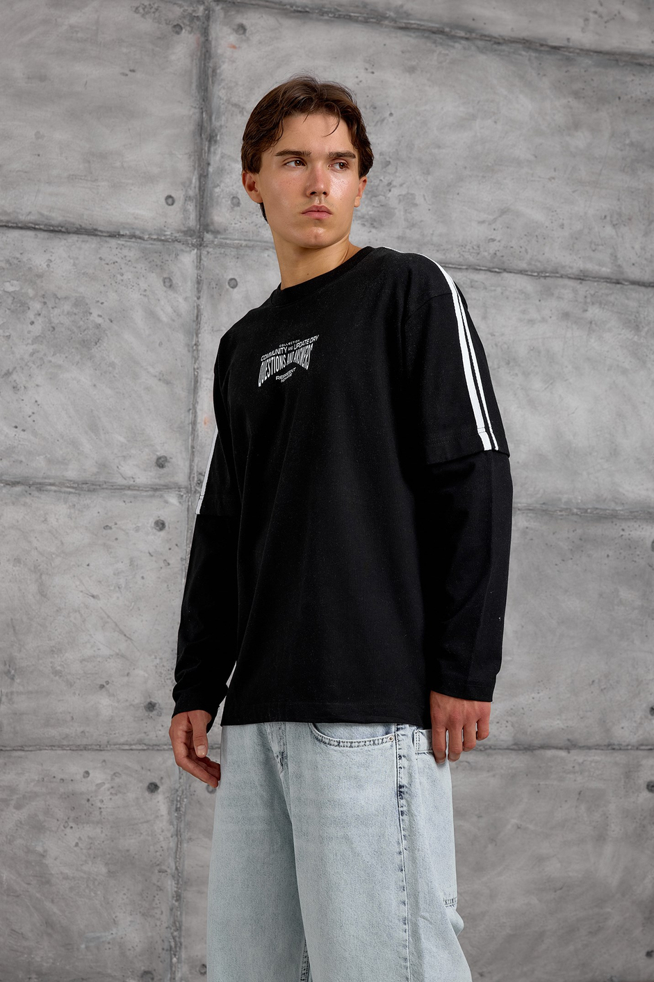 Siyah ARKA 11 BASKI SWEATSHIRT