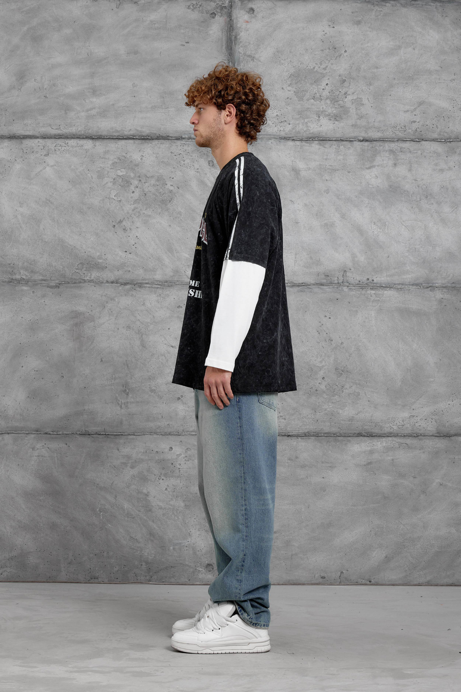 Siyah ASTERPİECE BASKILI OVERSİZE SWEATSHIRT