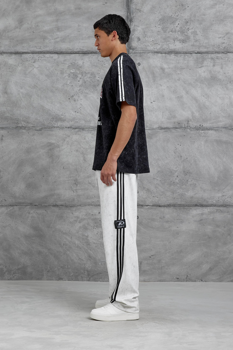 Siyah Asterpiece Yazılı Oversize Tshirt