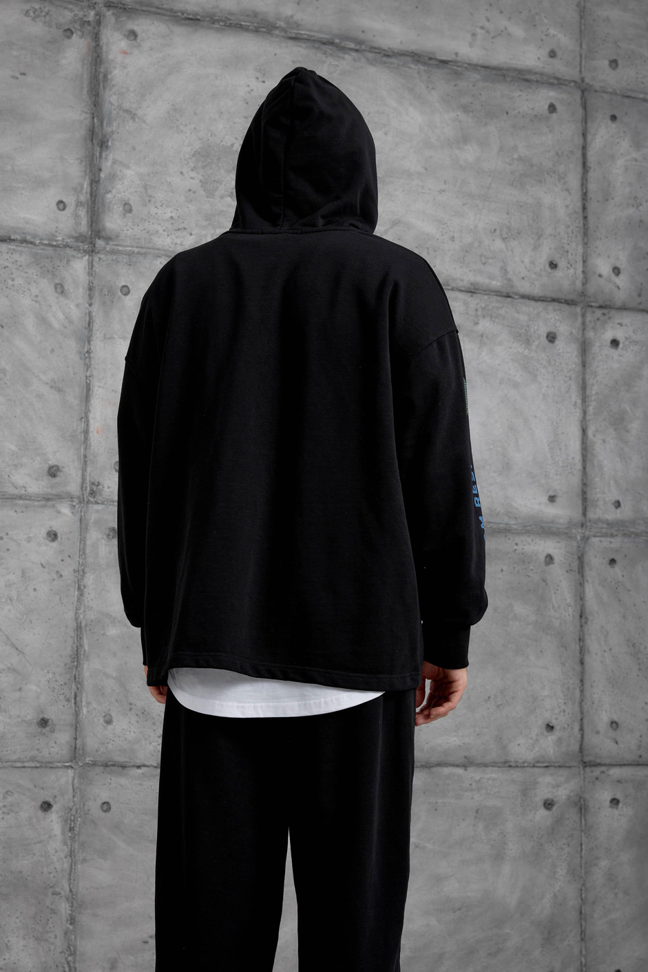 Siyah BASKILI OVERSIZE EŞOFMAN TAKIMI
