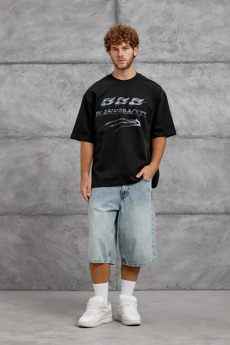 Siyah BBB BASKI OVERSIZE TSHIRT