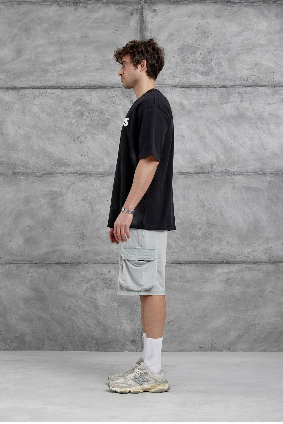 Siyah Brabus Yazılı Oversize Tshirt