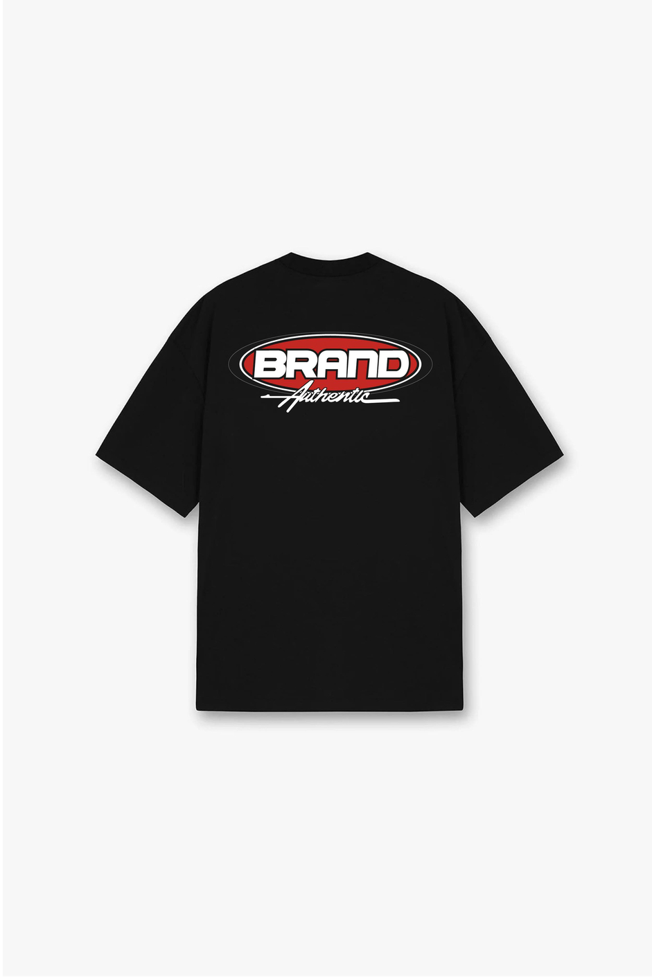Siyah Brand Authentic Yazılı Oversize Tshirt