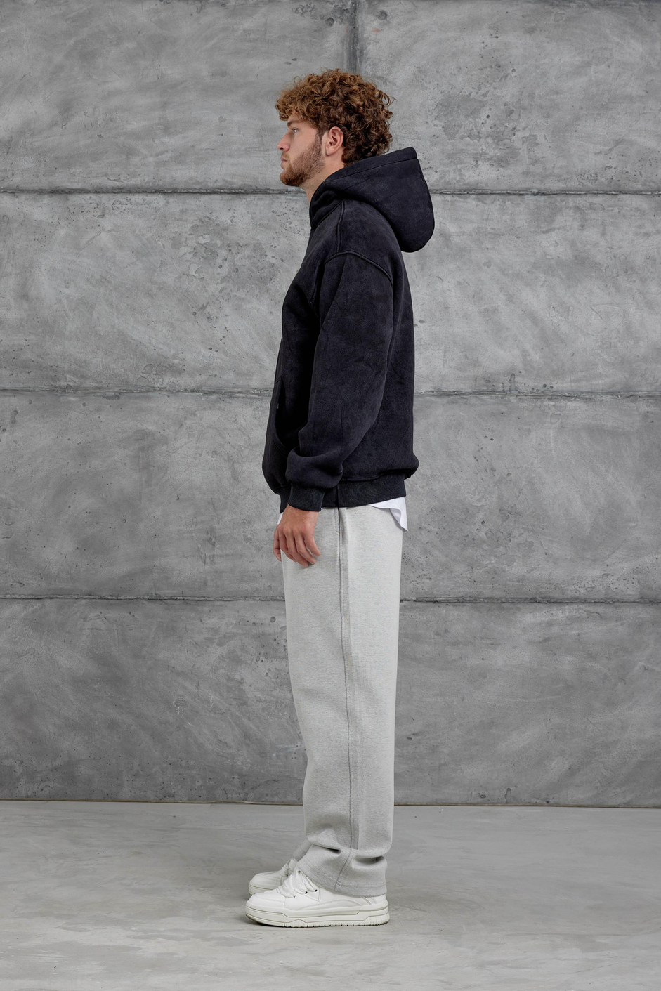 Siyah Disrupt Yazılı Şardonlu Oversize Sweatshirt