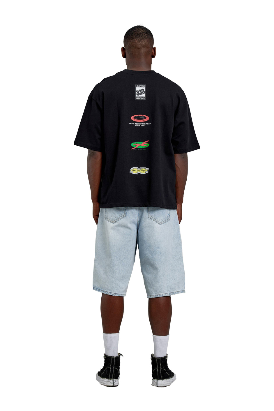 Siyah Dont Regret The Road Oversize Tshirt