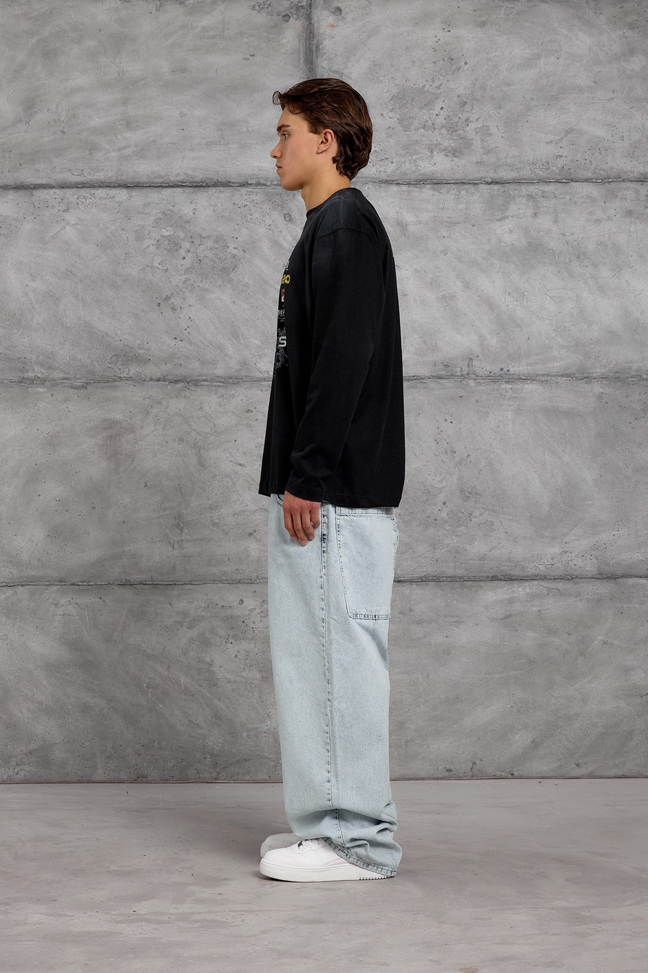 Siyah GREATNESS BASKI OVERSIZE SWEATSHIRT