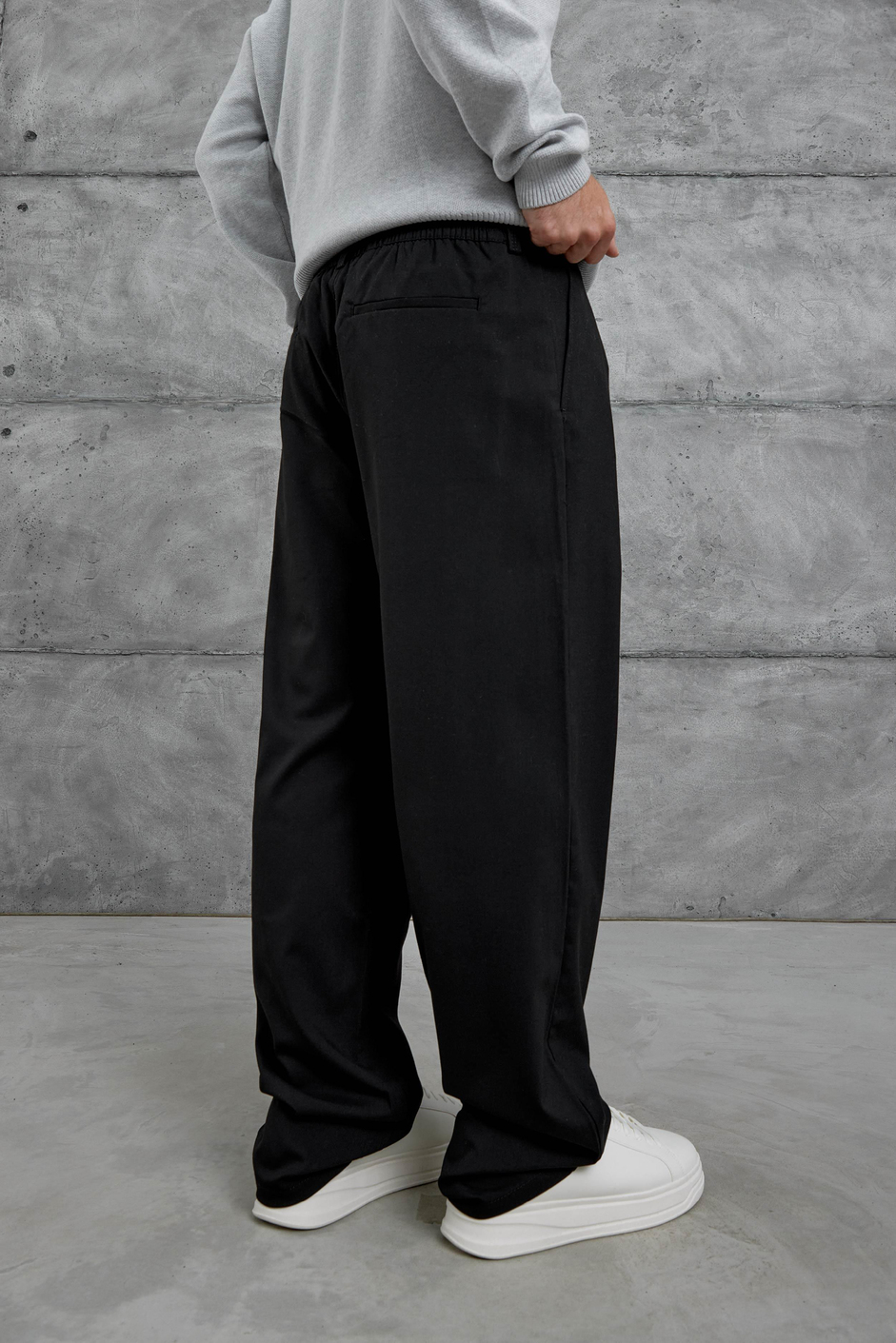 Siyah Gst Kumaş Baggy Pantolon