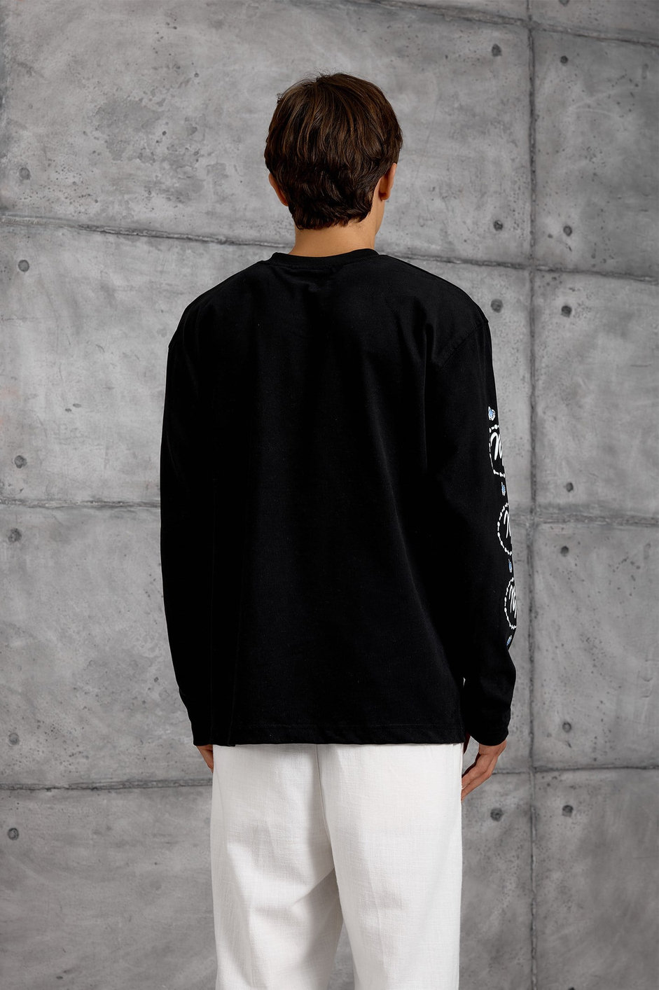 Siyah KARTAL BASKI SWEATSHIRT
