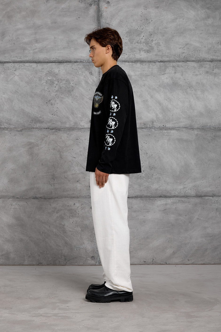 Siyah KARTAL BASKI SWEATSHIRT