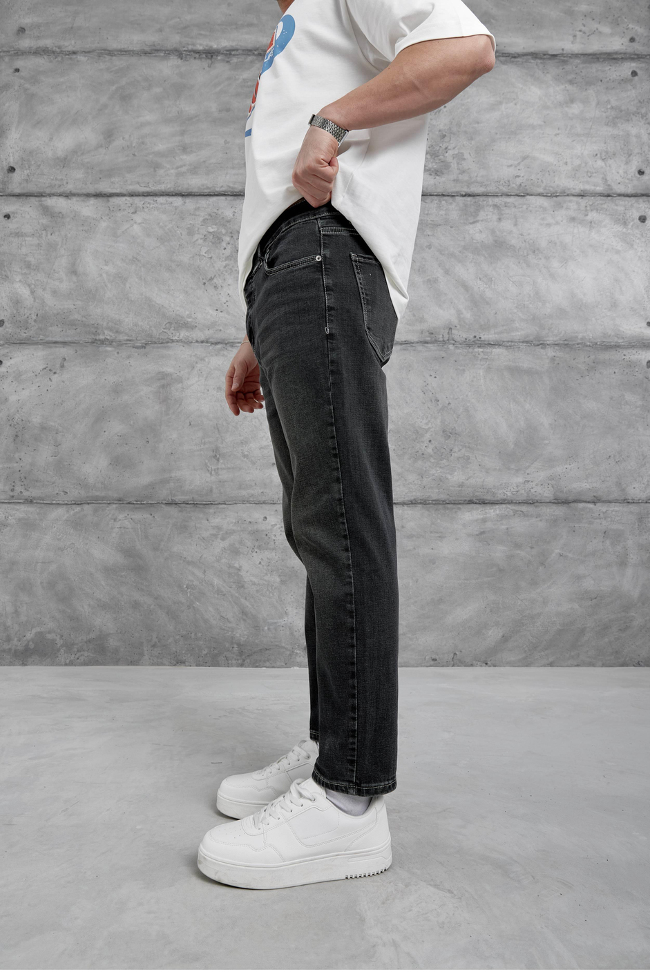 Siyah Kp 724 Taşlamalı Bf Jean
