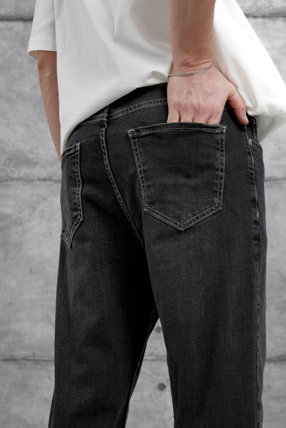 Siyah Kp 724 Taşlamalı Bf Jean