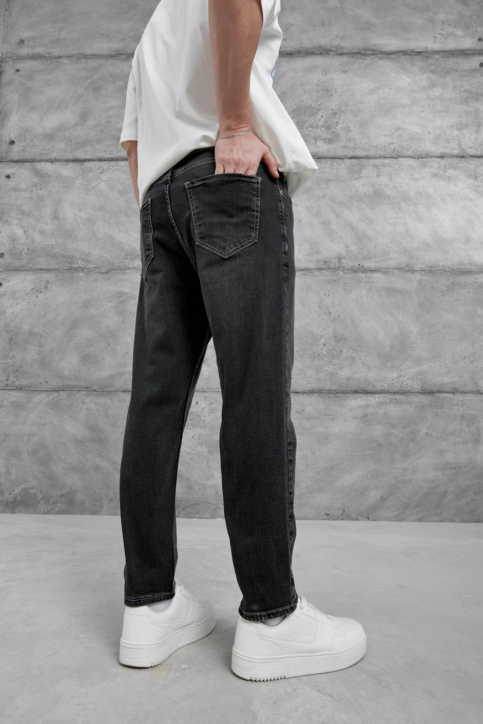 Siyah Kp 724 Taşlamalı Bf Jean