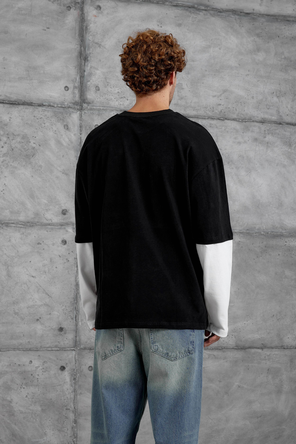 Siyah LİFE ON THE STREET PARÇA KOLLU SWEATSHİRT