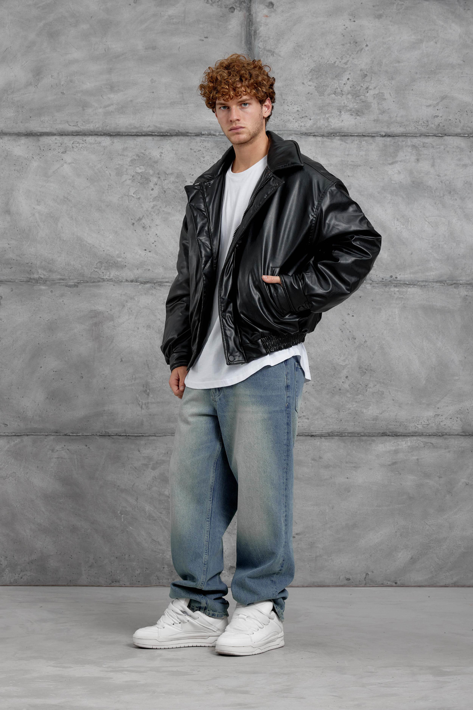 Siyah LNS OVERSİZE BOMBER CEKET