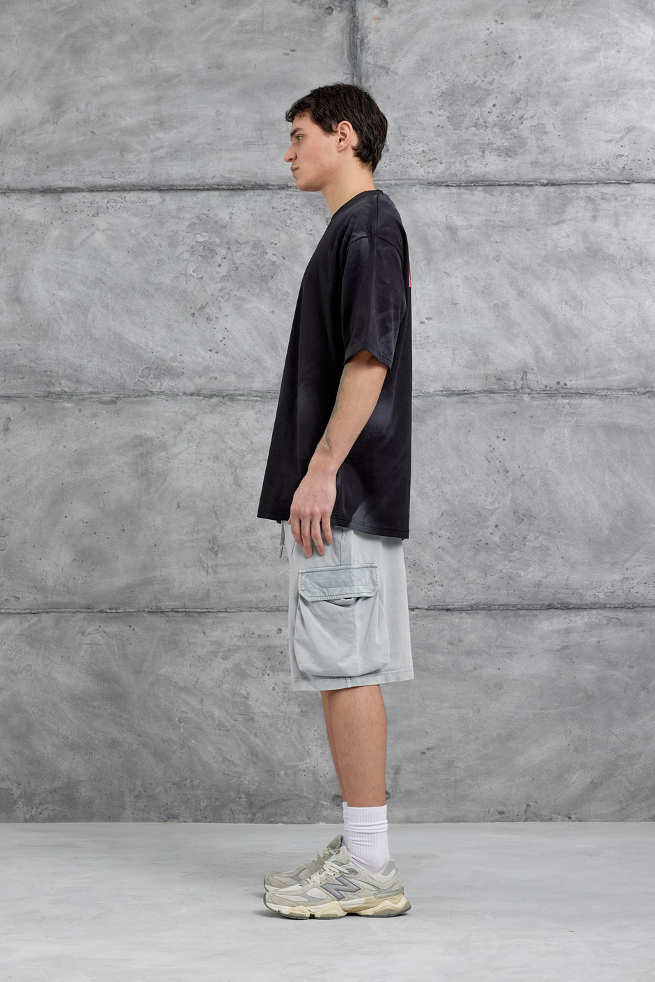 Siyah M11 Yazılı Oversize Tshirt