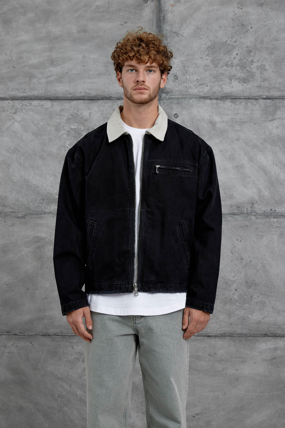 Siyah Mmx Cep Detaylı Denim Ceket
