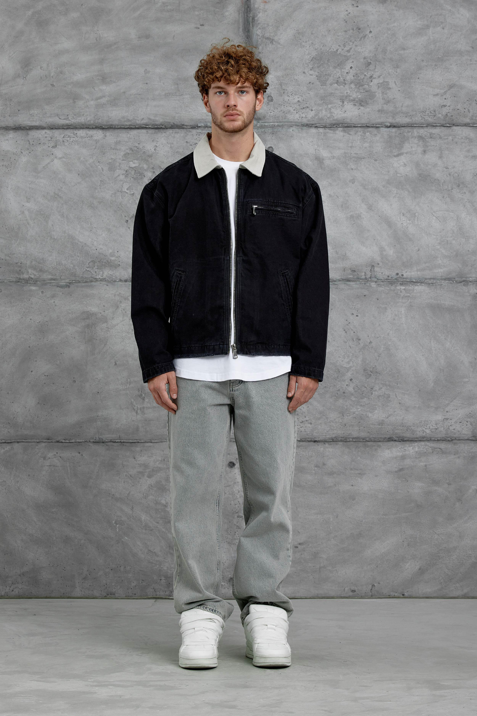 Siyah Mmx Cep Detaylı Denim Ceket