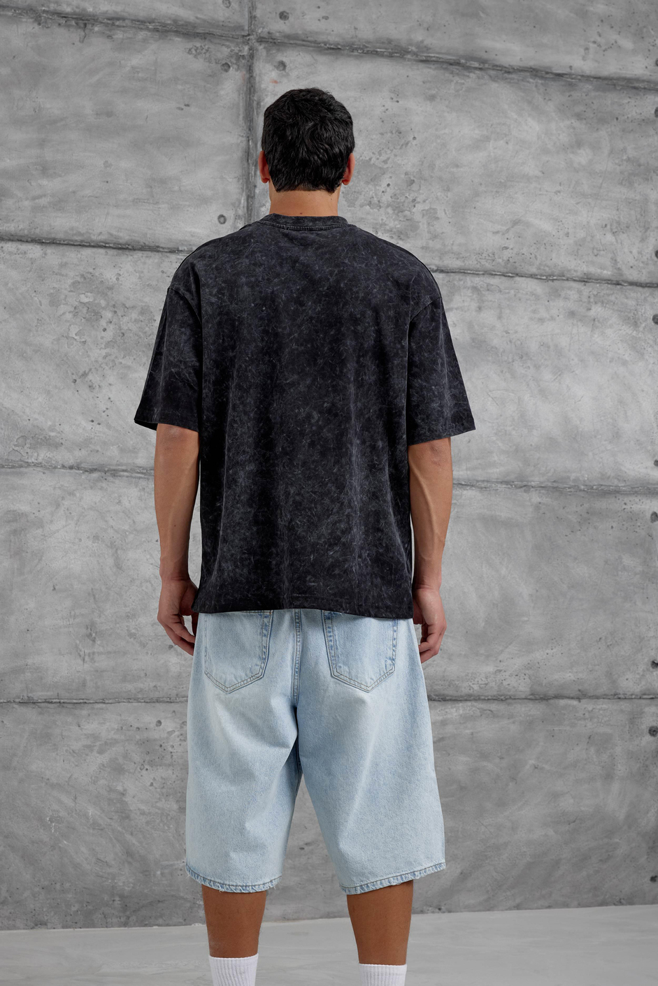 Siyah Mrnearly Yazılı Oversize Tshirt