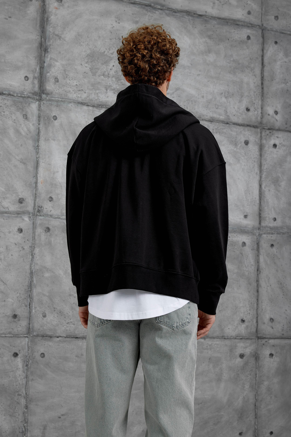 Siyah Nmrc Fermuarlı Oversize Eşofman Üstü