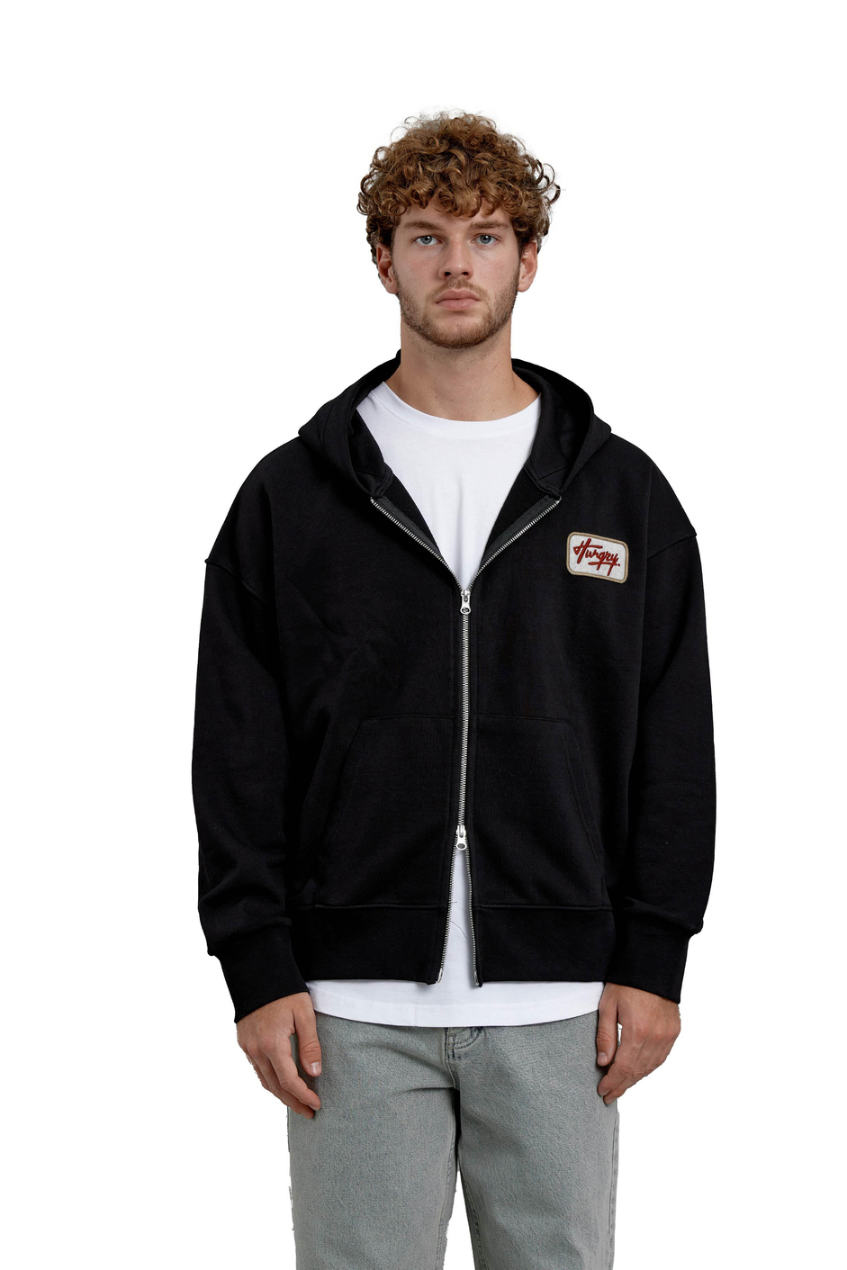 Siyah Nmrc Fermuarlı Oversize Eşofman Üstü