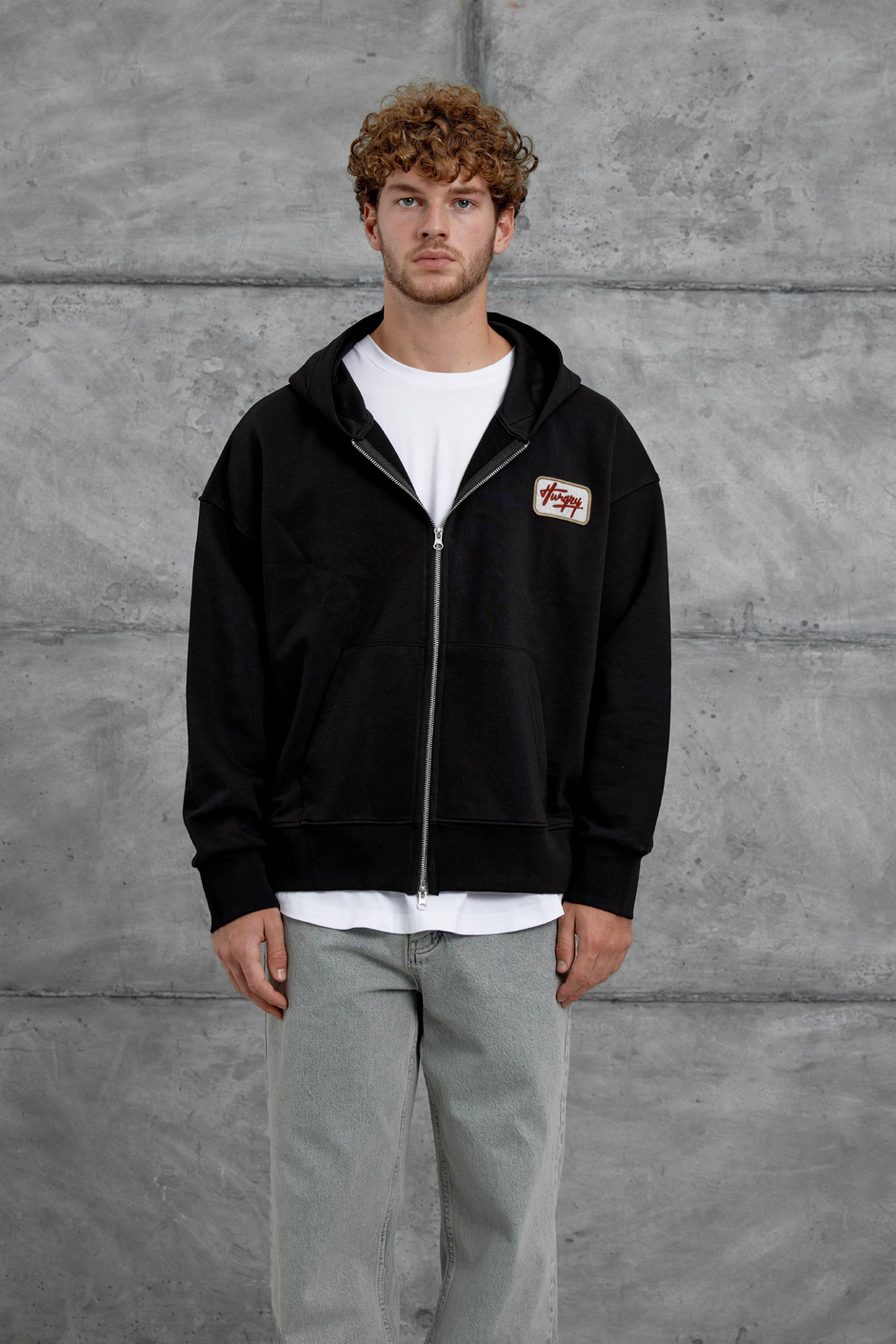 Siyah Nmrc Fermuarlı Oversize Eşofman Üstü