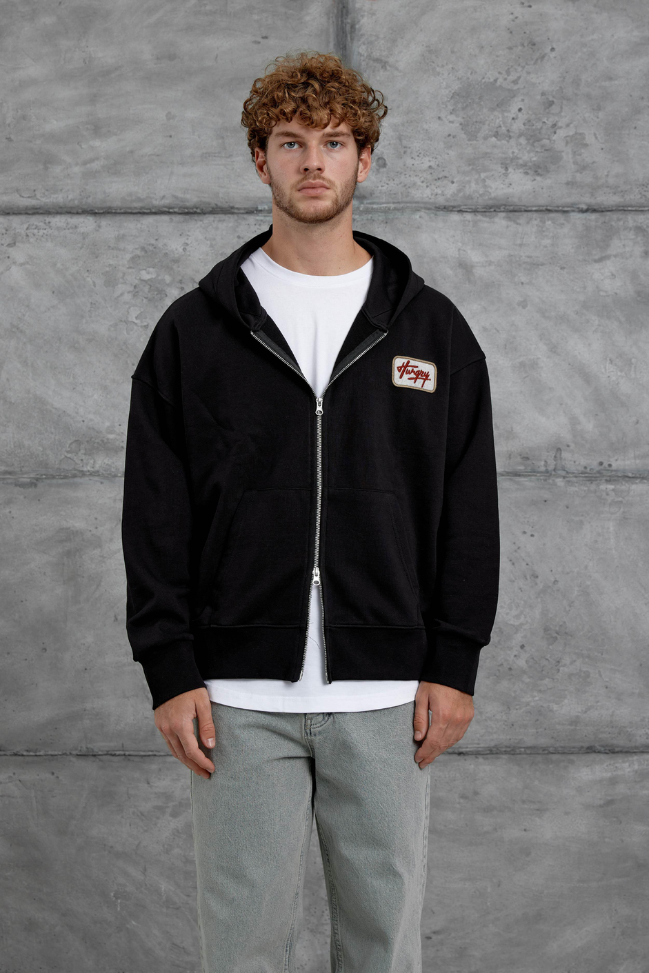 Siyah Nmrc Fermuarlı Oversize Eşofman Üstü