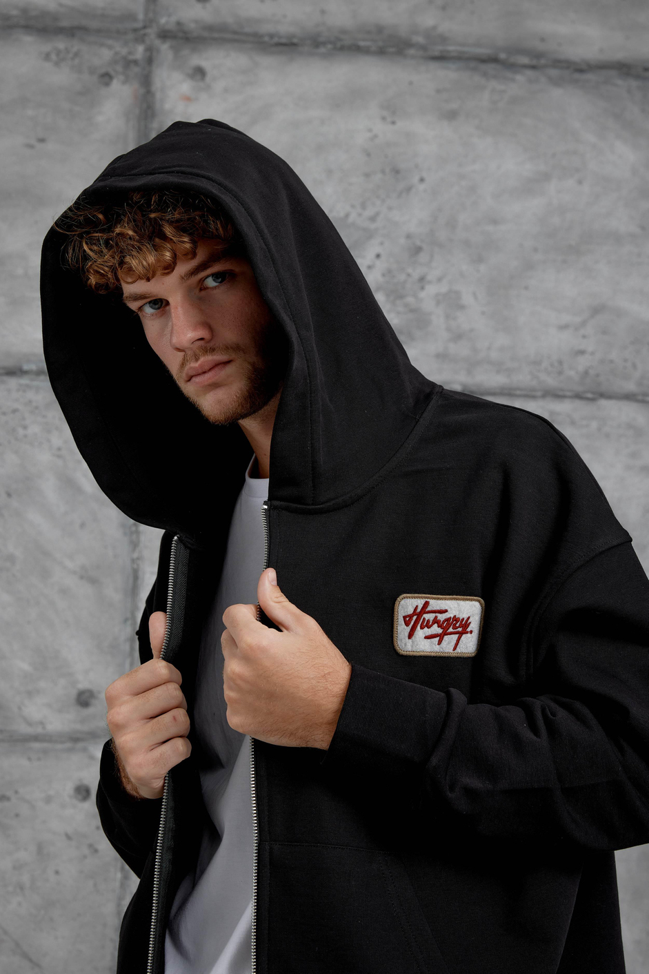 Siyah Nmrc Fermuarlı Oversize Eşofman Üstü