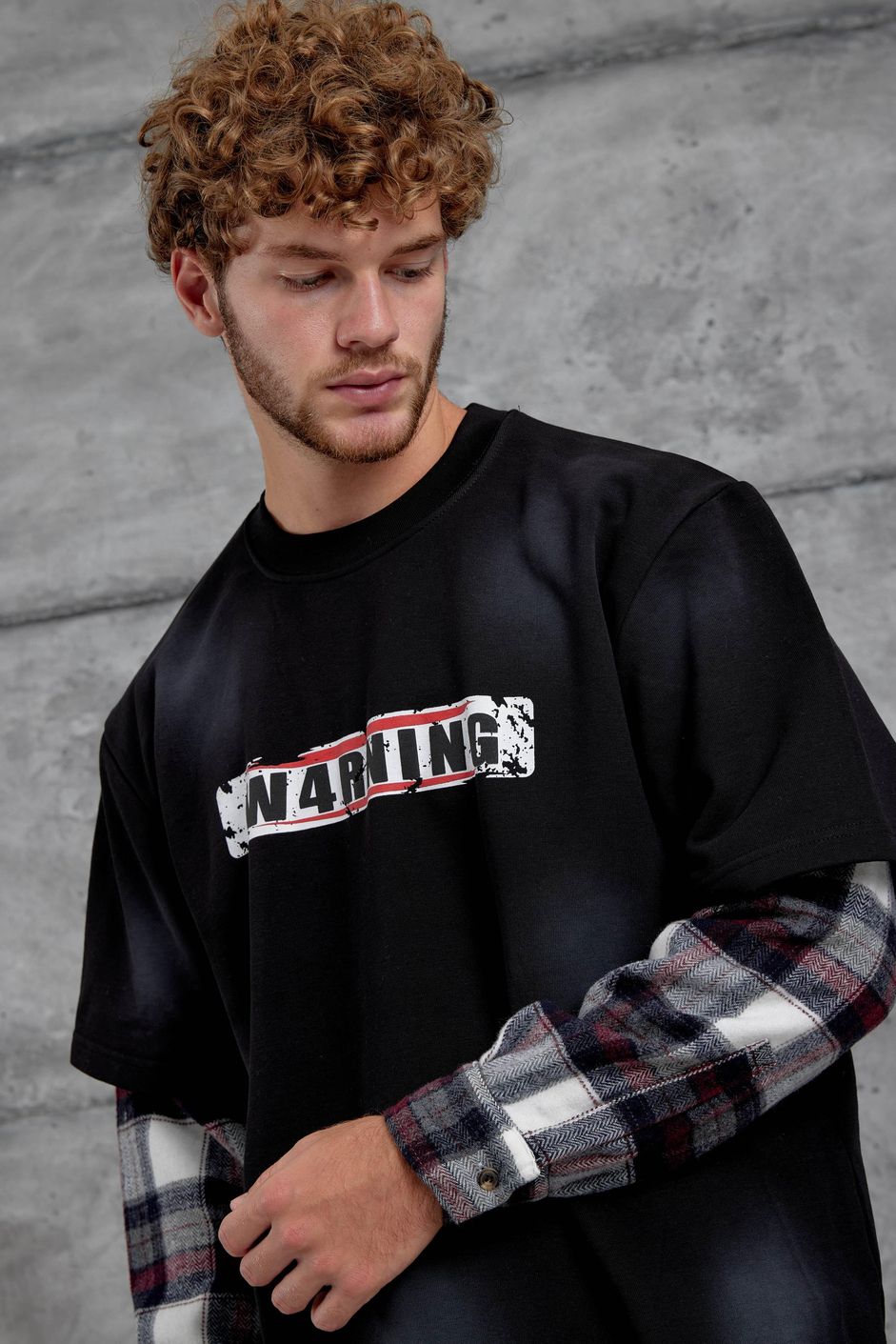 Siyah Nmrc Kolu Parçalı Oversize Sweatshirt