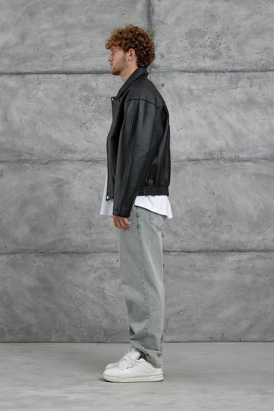 Siyah Nmrc Oversize Deri Ceket