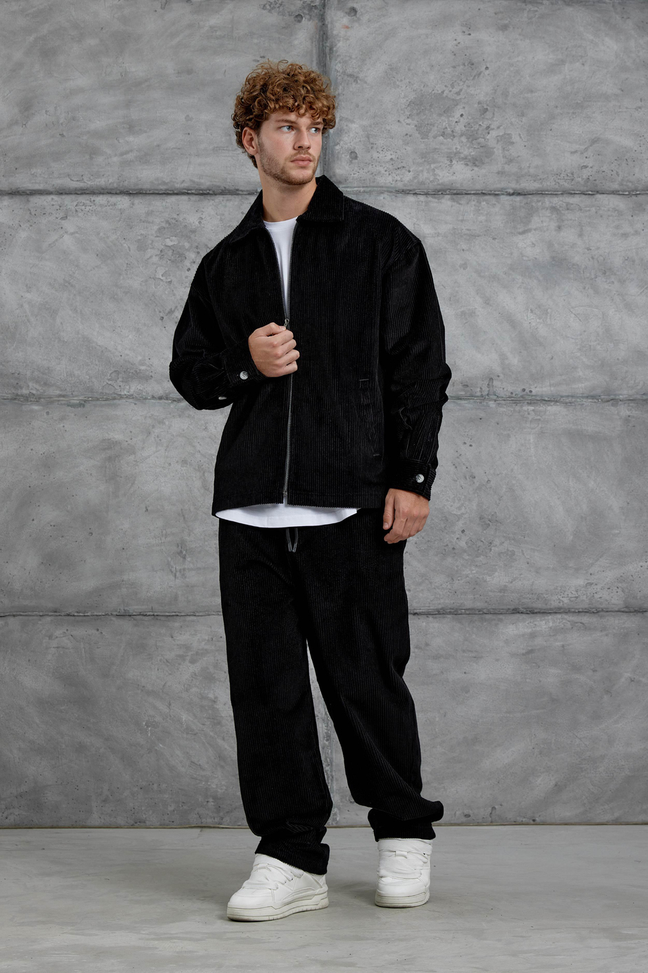 Siyah Nmrc Oversize Kadife Takım
