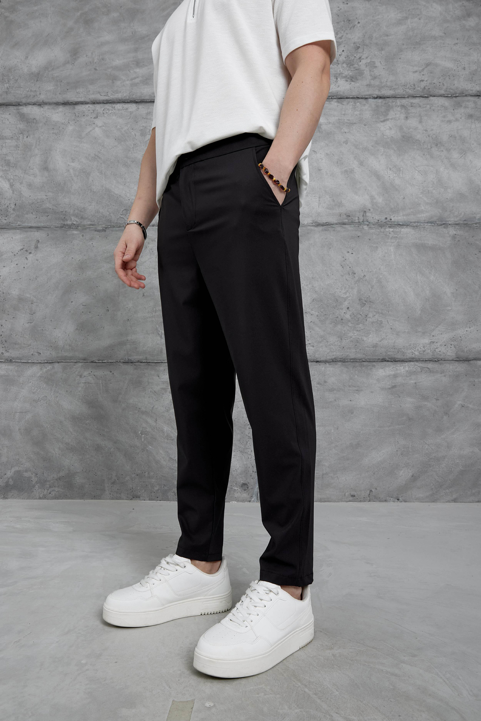 Siyah Nmrc Paraşüt Kumaş Boyfriend Pantolon