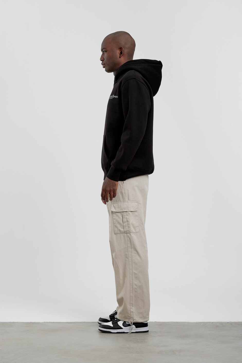 Siyah Örümcek Baskılı Kapüşonlu Sweatshirt