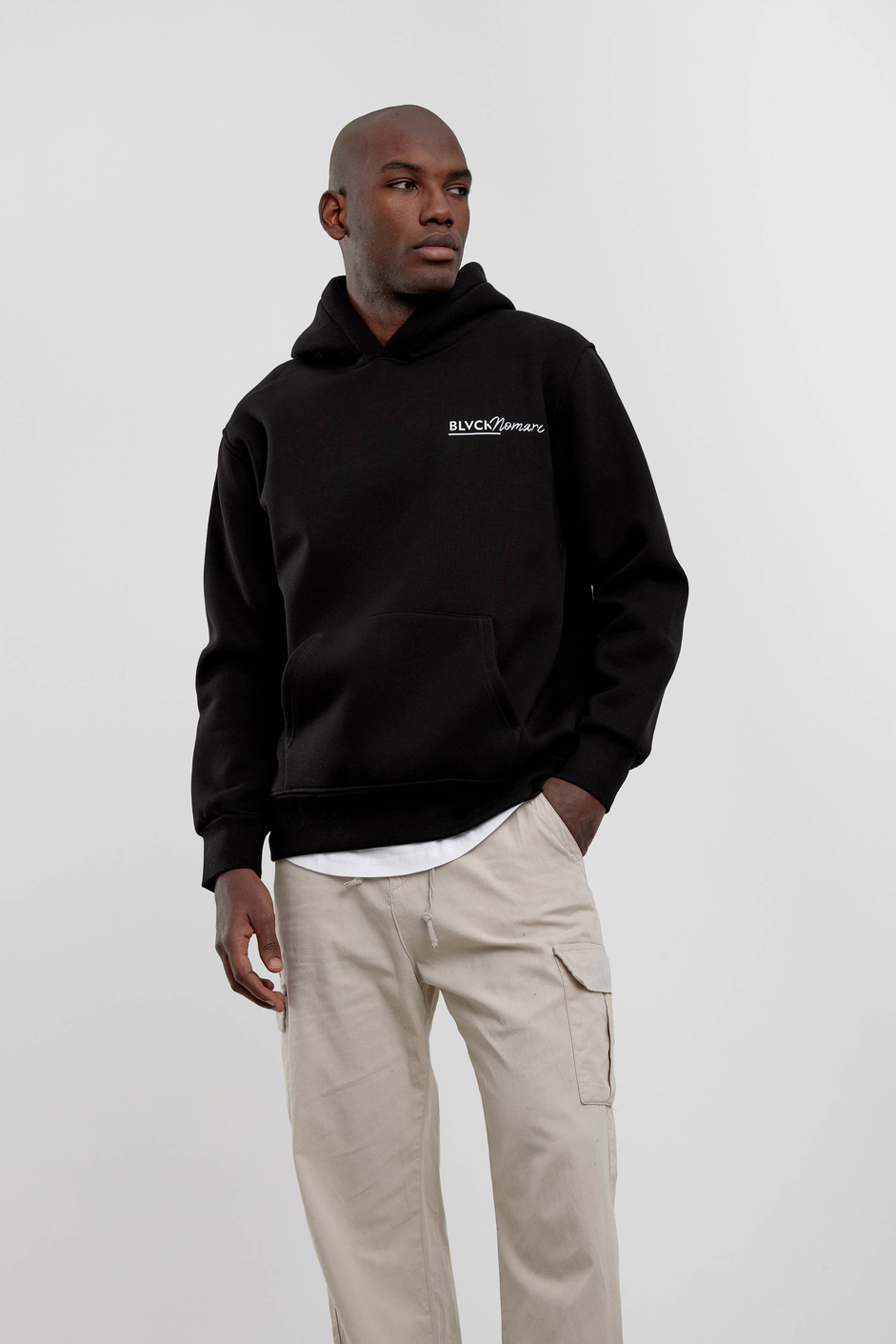 Siyah Örümcek Baskılı Kapüşonlu Sweatshirt