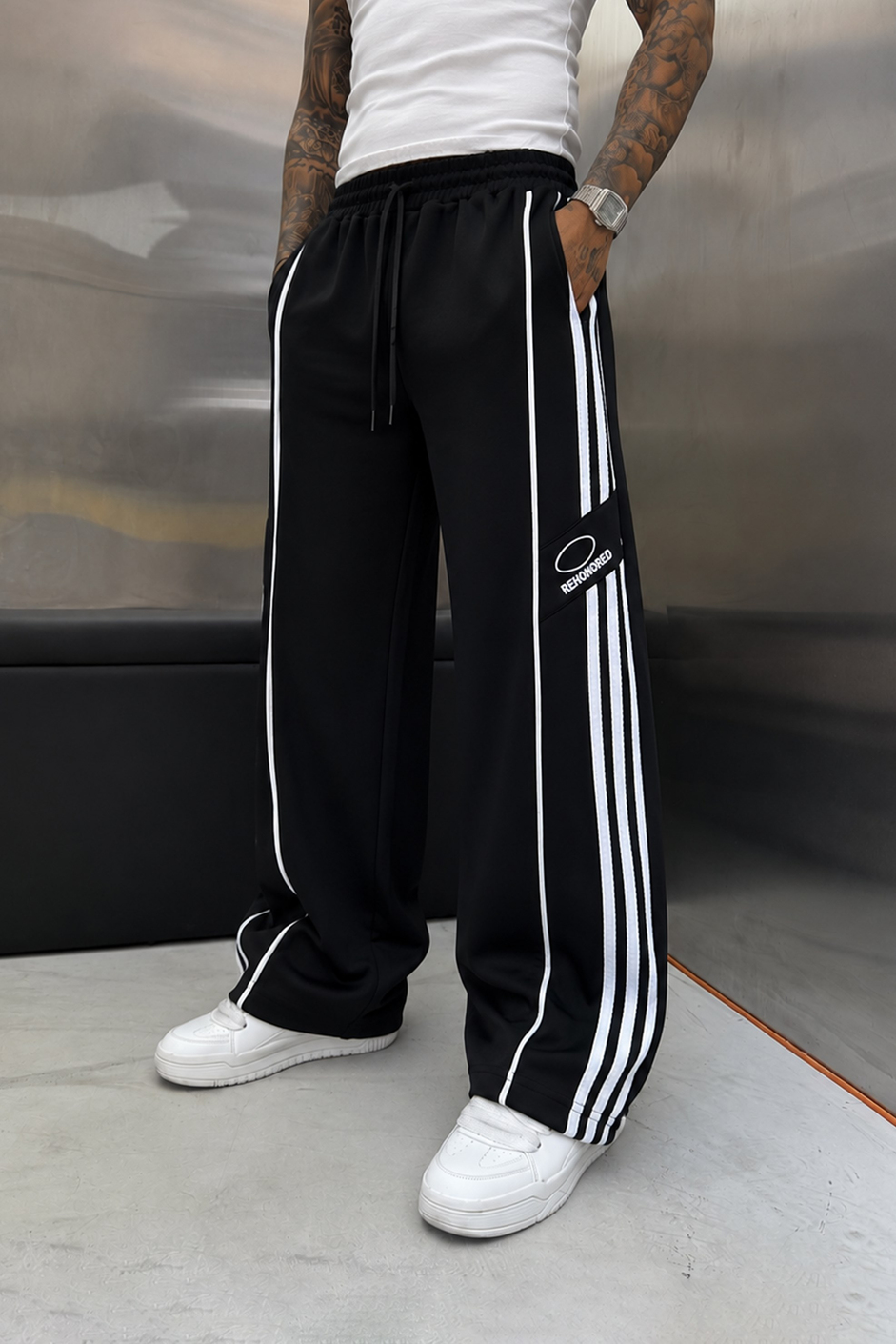 Siyah RENOWNED BAGGY EŞOFMAN ALTI