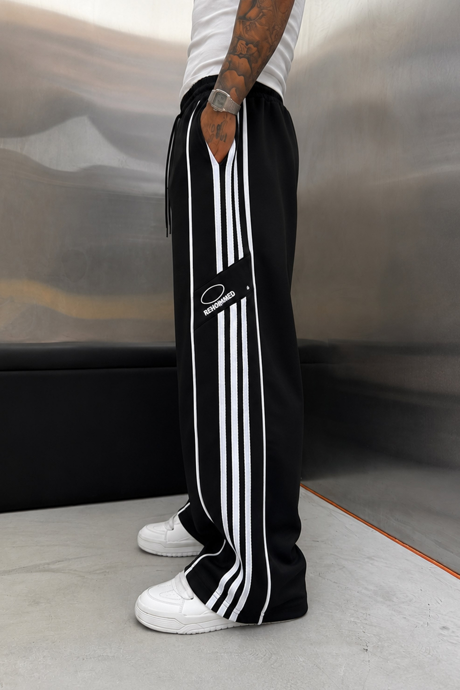 Siyah RENOWNED BAGGY EŞOFMAN ALTI