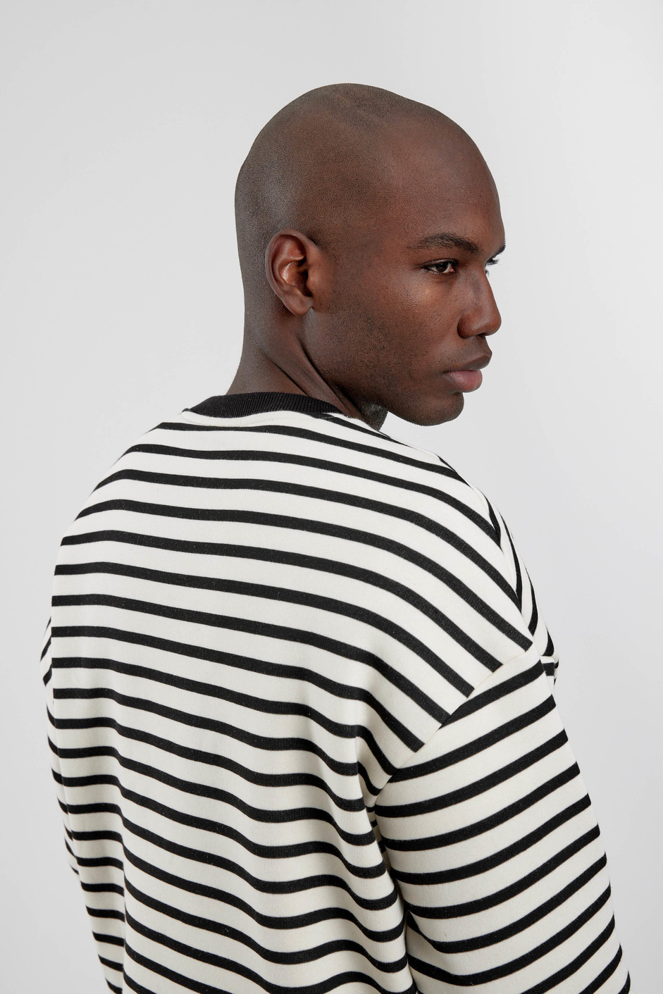 Siyah Royal Club Çizgili Sweatshirt