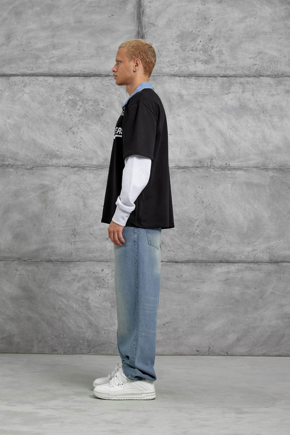 Siyah SPEEDHUNTERS BASKILI OVERSİZE SWEATSHİRT