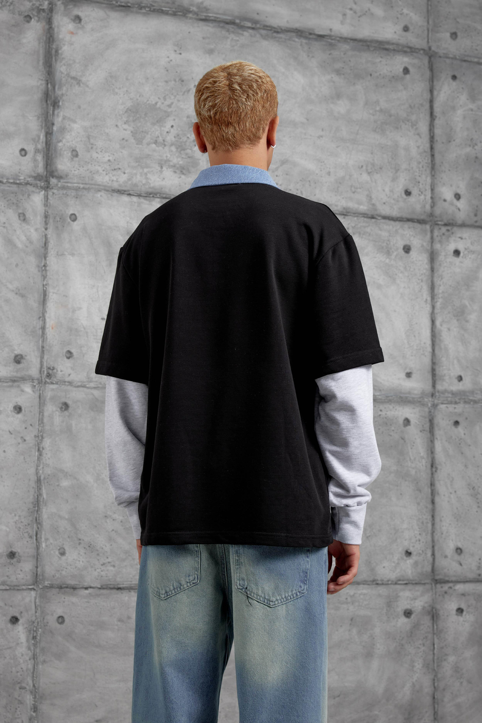 Siyah SPEEDHUNTERS BASKILI OVERSİZE SWEATSHİRT