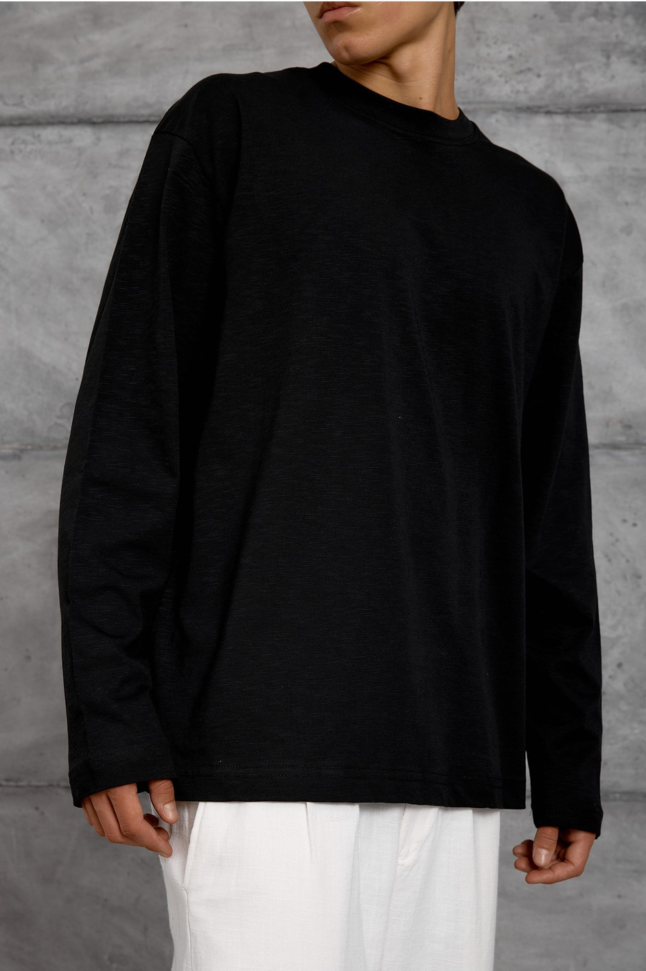 Siyah UZUN KOLLU SWEATSHIRT