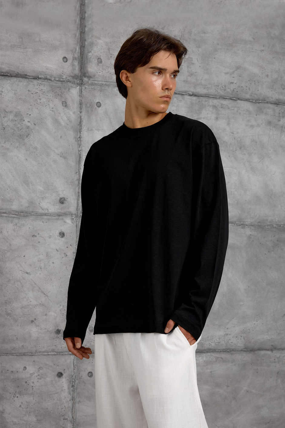 Siyah UZUN KOLLU SWEATSHIRT