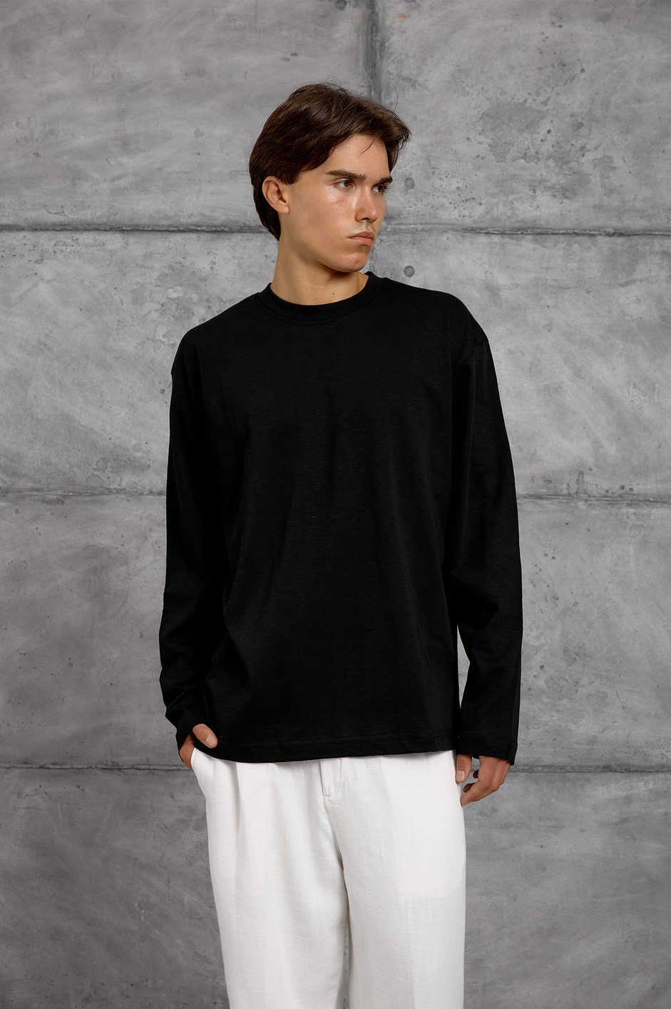Siyah UZUN KOLLU SWEATSHIRT